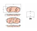 TRW Sada brzdovch destiek ‐ TRW GDB2195