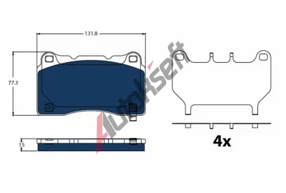 TRW Sada brzdov�ch desti�ek ELECTRIC BLUE TRW GDB2198BTE, GDB2198BTE