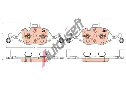 TRW Sada brzdových destiček TRW GDB2213, GDB2213 TRW Sada brzdových destiček TRW GDB2213, GDB2213