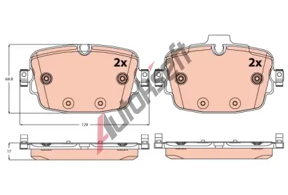 TRW Sada brzdov�ch desti�ek TRW GDB2215, GDB2215