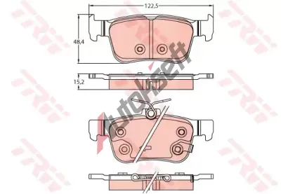 TRW Sada brzdových destiček TRW GDB2256, GDB2256 TRW Sada brzdových destiček TRW GDB2256, GDB2256