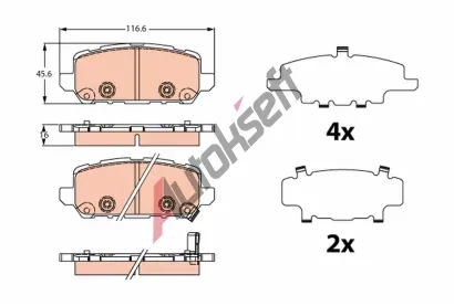 TRW Sada brzdov�ch desti�ek TRW GDB2279, GDB2279