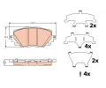 TRW Sada brzdovch destiek ‐ TRW GDB2285