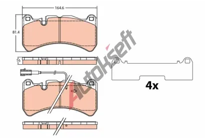 TRW Sada brzdovch destiek TRW GDB2306, GDB2306