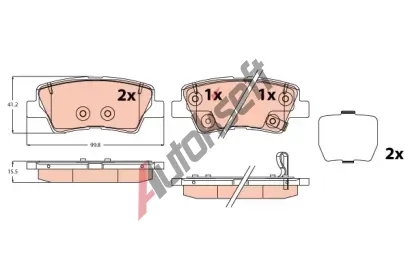 TRW Sada brzdov�ch desti�ek TRW GDB2309, GDB2309