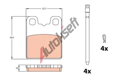 TRW Sada brzdov�ch desti�ek TRW GDB2322, GDB2322