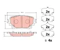Sada brzdovch destiek TRW ‐ TRW GDB2343