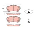 TRW Sada brzdovch destiek ‐ TRW GDB2345
