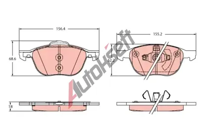 TRW Sada brzdových destiček TRW GDB2348, GDB2348 TRW Sada brzdových destiček TRW GDB2348, GDB2348