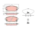 Sada brzdovch destiek TRW ‐ TRW GDB2349