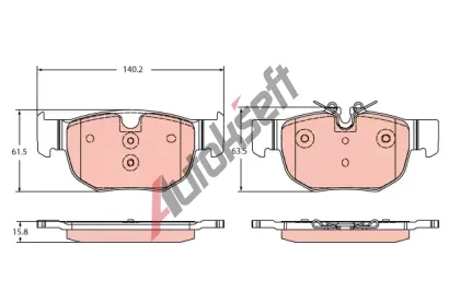 TRW Sada brzdových destiček TRW GDB2374, GDB2374 TRW Sada brzdových destiček TRW GDB2374, GDB2374