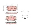 Sada brzdovch destiek TRW ‐ TRW GDB2375