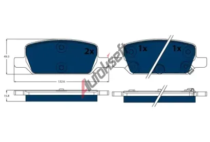 TRW Sada brzdových destiček ELECTRIC BLUE TRW GDB2380BTE, GDB2380BTE TRW Sada brzdových destiček ELECTRIC BLUE TRW GDB2380BTE, GDB2380BTE