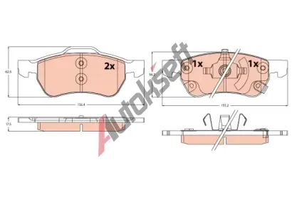 TRW Sada brzdov�ch desti�ek TRW GDB2383, GDB2383