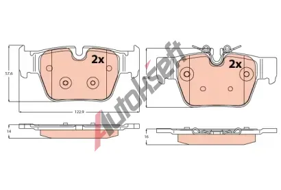 TRW Sada brzdov�ch desti�ek TRW GDB2384, GDB2384