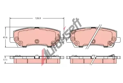 TRW Sada brzdových destiček TRW GDB2388, GDB2388 TRW Sada brzdových destiček TRW GDB2388, GDB2388