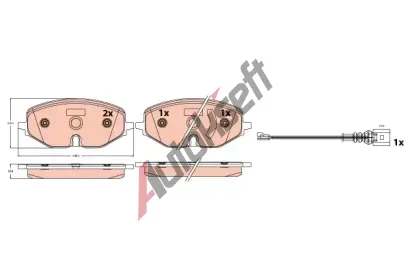 TRW Sada brzdových destiček TRW GDB2392, GDB2392 TRW Sada brzdových destiček TRW GDB2392, GDB2392
