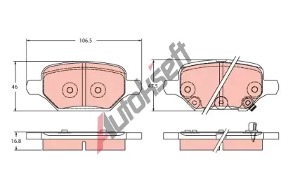 TRW Sada brzdových destiček TRW GDB2406, GDB2406 TRW Sada brzdových destiček TRW GDB2406, GDB2406