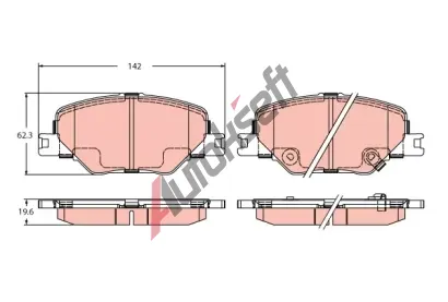 TRW Sada brzdových destiček TRW GDB2424, GDB2424 TRW Sada brzdových destiček TRW GDB2424, GDB2424