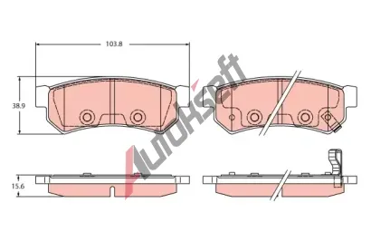 TRW Sada brzdov�ch desti�ek TRW GDB2437, GDB2437