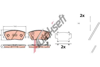TRW Sada brzdových destiček TRW GDB2459, GDB2459 TRW Sada brzdových destiček TRW GDB2459, GDB2459