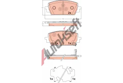 TRW Sada brzdovch destiek TRW GDB2463, GDB2463