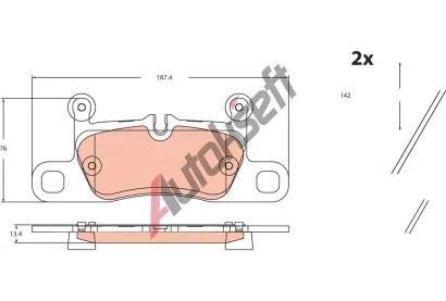 TRW Sada brzdovch destiek TRW GDB2465, GDB2465