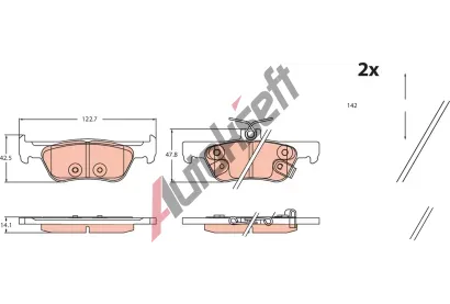 TRW Sada brzdových destiček TRW GDB2469, GDB2469 TRW Sada brzdových destiček TRW GDB2469, GDB2469