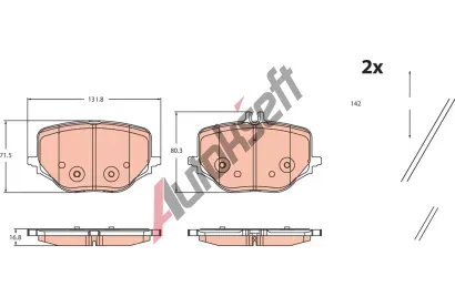 TRW Sada brzdovch destiek TRW GDB2470, GDB2470