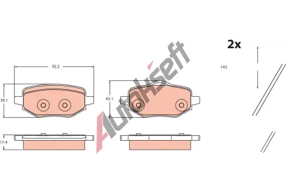 TRW Sada brzdových destiček TRW GDB2480, GDB2480 TRW Sada brzdových destiček TRW GDB2480, GDB2480