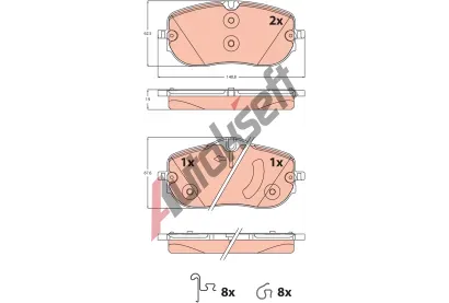 TRW Sada brzdovch destiek TRW GDB2483, GDB2483