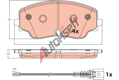 TRW Sada brzdovch destiek TRW GDB2498, GDB2498