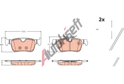 TRW Sada brzdovch destiek TRW GDB2499, GDB2499