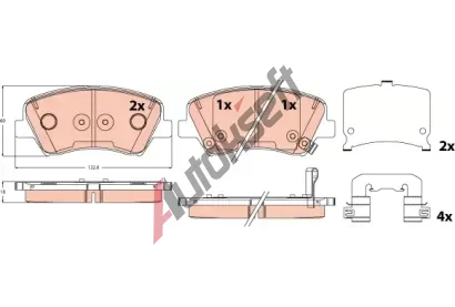 TRW Sada brzdov�ch desti�ek TRW GDB2510, GDB2510