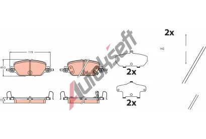 TRW Sada brzdovch destiek TRW GDB2513, GDB2513