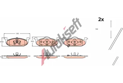 TRW Sada brzdov�ch desti�ek TRW GDB2514, GDB2514