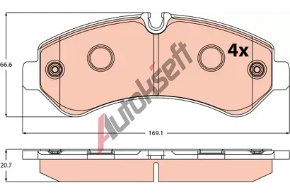 TRW Sada brzdových destiček TRW GDB2528, GDB2528 TRW Sada brzdových destiček TRW GDB2528, GDB2528