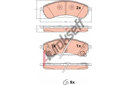 TRW Sada brzdov�ch desti�ek TRW GDB2529, GDB2529