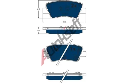 TRW Sada brzdovch destiek ELECTRIC BLUE TRW GDB2531BTE, GDB2531BTE