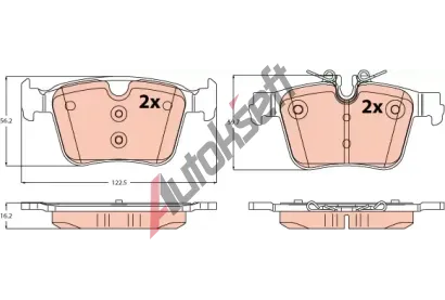 TRW Sada brzdovch destiek TRW GDB2532, GDB2532
