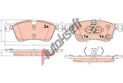 TRW Sada brzdových destiček TRW GDB2545, GDB2545 TRW Sada brzdových destiček TRW GDB2545, GDB2545