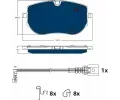 TRW Sada brzdovch destiek ELECTRIC BLUE ‐ TRW GDB2548BTE