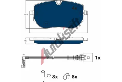 TRW Sada brzdových destiček ELECTRIC BLUE TRW GDB2548BTE, GDB2548BTE TRW Sada brzdových destiček ELECTRIC BLUE TRW GDB2548BTE, GDB2548BTE