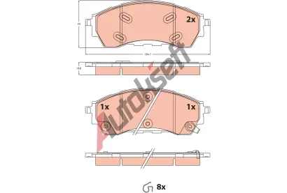 TRW Sada brzdov�ch desti�ek TRW GDB2550, GDB2550
