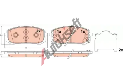 TRW Sada brzdov�ch desti�ek TRW GDB2560, GDB2560