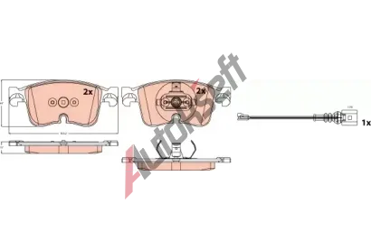 TRW Sada brzdových destiček TRW GDB2568, GDB2568 TRW Sada brzdových destiček TRW GDB2568, GDB2568