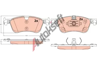 TRW Sada brzdov�ch desti�ek TRW GDB2572, GDB2572