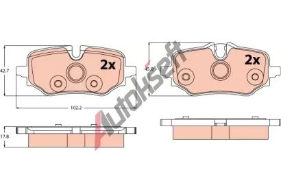 TRW Sada brzdových destiček TRW GDB2573, GDB2573 TRW Sada brzdových destiček TRW GDB2573, GDB2573