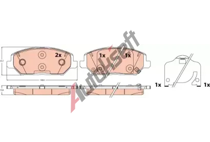 TRW Sada brzdových destiček TRW GDB2577, GDB2577 TRW Sada brzdových destiček TRW GDB2577, GDB2577