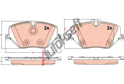 TRW Sada brzdovch destiek TRW GDB2608, GDB2608